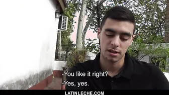 Straight Latino Virgin Spitroasted By Uncut Cocks