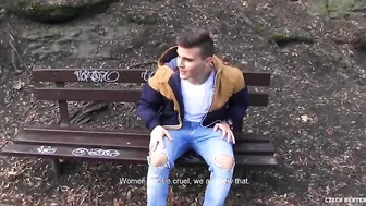 CZECH HUNTER 521 - Raw Bareback Amateur Twink Gets Picked Up