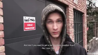 CZECH HUNTER 406 - Twink In His Hoodie Gets Persuaded To Give Up His Ass For Cash