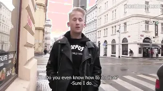 CZECH HUNTER 397 - Blonde Stud Picked Up From The Streets & Enjoys A Dick Up His Smooth Ass