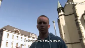 CZECH HUNTER 381 - Dude Running Late But Finds Time To Take A Raw Cock Up His Ass