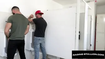 Muscle Bear Dicked Down In Bathroom By Hot Stranger - Jake Nicola, Vince Parker - RagingStallion
