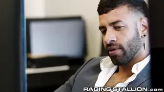 RagingStallion - Office Hunks Fuck Raw In Work Bathroom