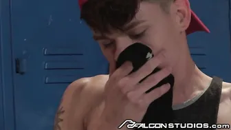 Coach Fucks Perverted Towel Boy Twink In Locker Room - FalconStudios