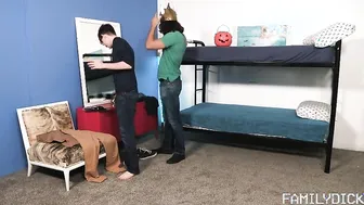 FamilyDick - Tied Up Twink Gets Creampied By Costumed Hunks