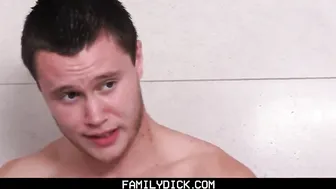 ❤️FamilyDick - Big meaty step brother fucks and sucks his tiny twink bro