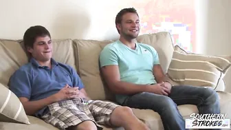 SOUTHERNSTROKES Logan Taylor And Colt McGraw Suck Hard Cocks