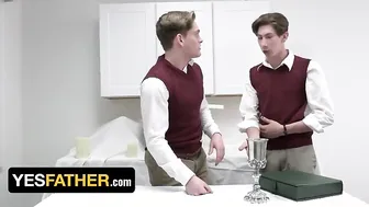 Horny Missionary Boy Jay Tee Convinces Brandon James To Breed Him On The Altar - YesFather