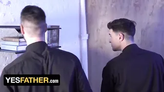 Innocent Boy Marcus Rivers Gets His Face Covered In Two Perv Priests' Jizz - YesFather