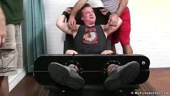 Pervy older dude and Ricky Larkin restrain and tickle JC