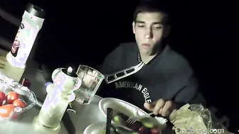 Night Handjob in a Public Campground