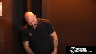 FistingInferno - Beefy Studs Blow Hairy Security Guard, Fuck N'Fist