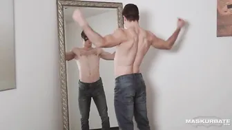 Maskurbate - Kinky Masked Hunk Jerks Himself In Front Of Mirror