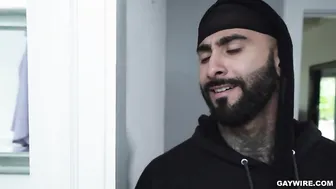 GAYWIRE - Latino Criminal Caught Between A Big Black Cock And A Hard Place