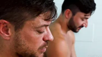 ExtraBigDicks - Big Dick Jocks Threesome At The Showers