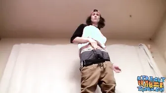 Hung straight amateur Sean Johansen masturbates and cums