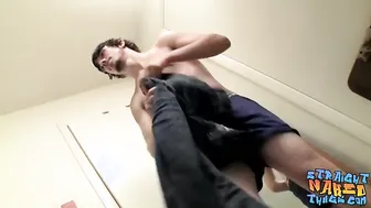 Adorable straight amateur Chad Turner rubs big dick and cums