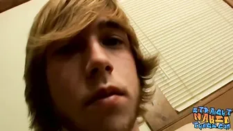 Emo thug Liam strokes straight cock and solo cumshot