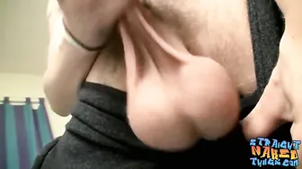 Long haired twink Max Ward strokes his massive fuck stick