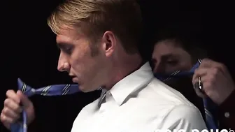 MasonicBoys - cute blond boy loses virginity in bareback 3-sum fuck