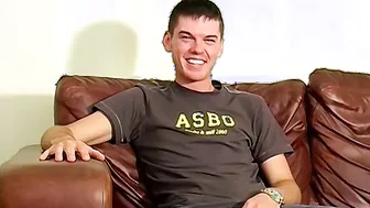 UK amateur Karl does an interview where he jerks and cums