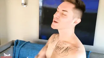 Zak pulls out a dildo & it magically disappears up his ass