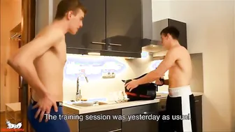 Victor’s rock hard cock finds its way into Justin’s ass