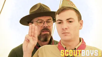 ScoutBoys - Watch this hot hairy DILF seducing in tent