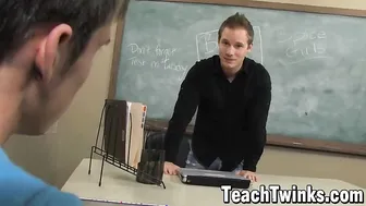 Hunky teacher Tyler Andrews anal fucks student Adrian Layton