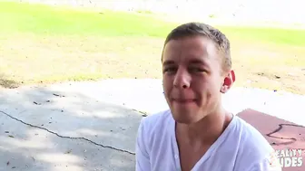 Reality Dudes - Hot Twink Levine Gets Offered Cash To Take Off His Shirt & Flash His Round Ass