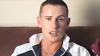 Young Euro Adam inserts dildo after solo audition