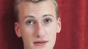 Skinny euro twink is solo masturbating for an audition