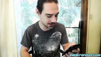 Stud Zack Randall plays with his dick and earns a cumshot