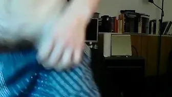 Tasty dick rider Zack Randall masturbates his fat boner solo