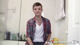 Virgin Aussie Hairy Teen Arthur's Massive Hung Cock Explosive Cum Eating
