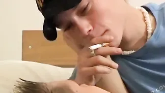 Young man and his friend engage in freaky cock sucking