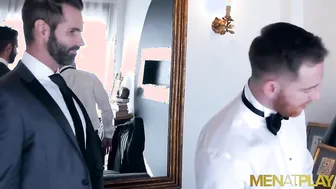 Bearded Suited Men Anal Fuck After BJ