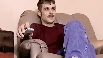 Sexy amateur jock whips out his big cock for hot wanking