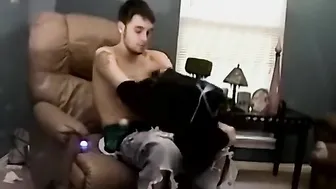 Amateur jock Aiden barebacks ebony ass after blowjob