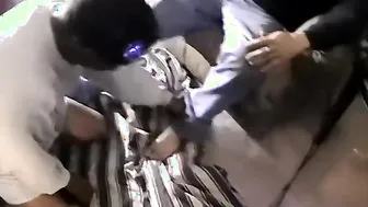 Tattooed Daddy gets to fuck this ebony dudes asshole hard