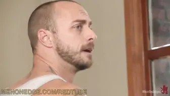 Big Black Cock Edged On Treadmill