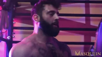 Bearded Gay Watches Two Guys Raw Fucking