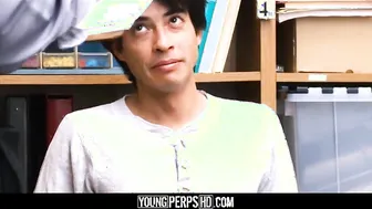 Asian Twink With Small Cock Caught Shoplifting Fucked By Security