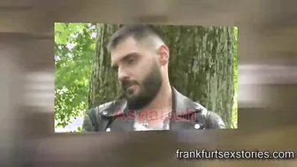 Extreme rough gay orgy with 4 horny studs in the woods