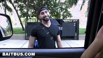 BAIT BUS - Hairy Heartthrob Rich Kelly Takes Rikk York's Dick On A Bus