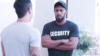 NoirMale Hunk Big Black Dick Security Fucks Cute Asian Boy!