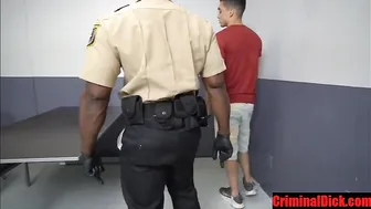 Black Officer bareback fucked by a Twink Thug - CriminalDick.com