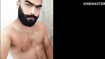 Indian Desi hairy Gym boy big cock cumshot big hairy body