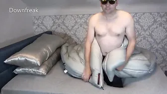 Humping Silver Satin Pillows Part 1