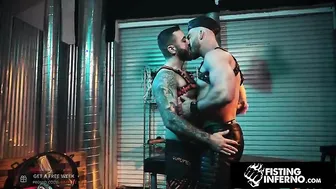 Harnessed Hunk Creampies Hairy Stud - FistingInferno